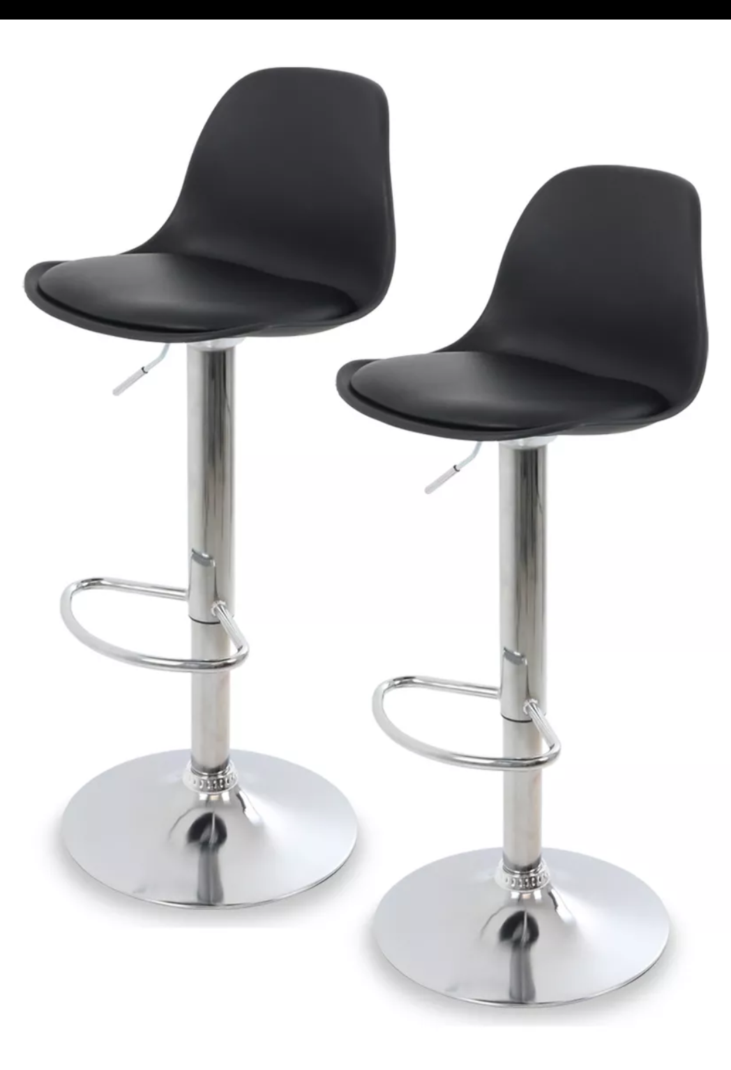 5 bancos modelo Tulip con asiento acolchado