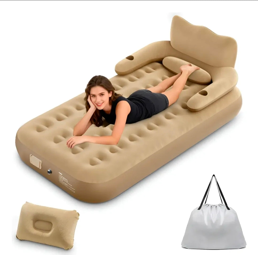 Colchón Inflable Individual Con Bomba Eléctrica