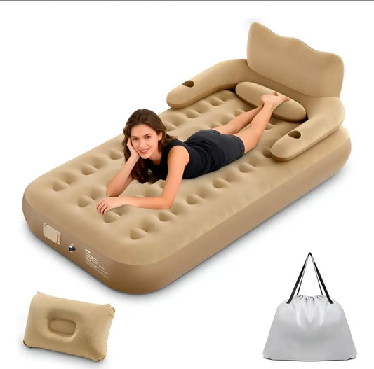 Colchón Inflable Individual Con Bomba Eléctrica