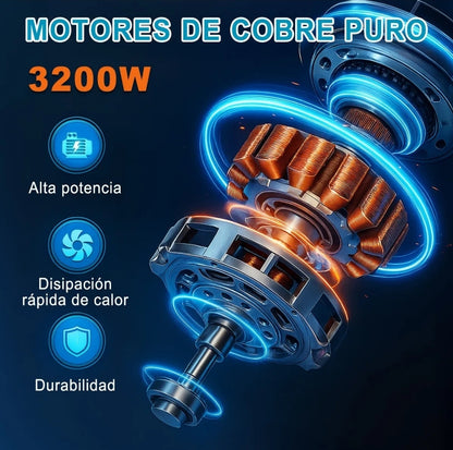 Mezcladora eléctrica de cemento/pintura 6 velocidades 3200w