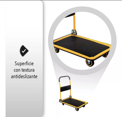 Carrito Plegable De Carga De Acero Hasta 150 Kg