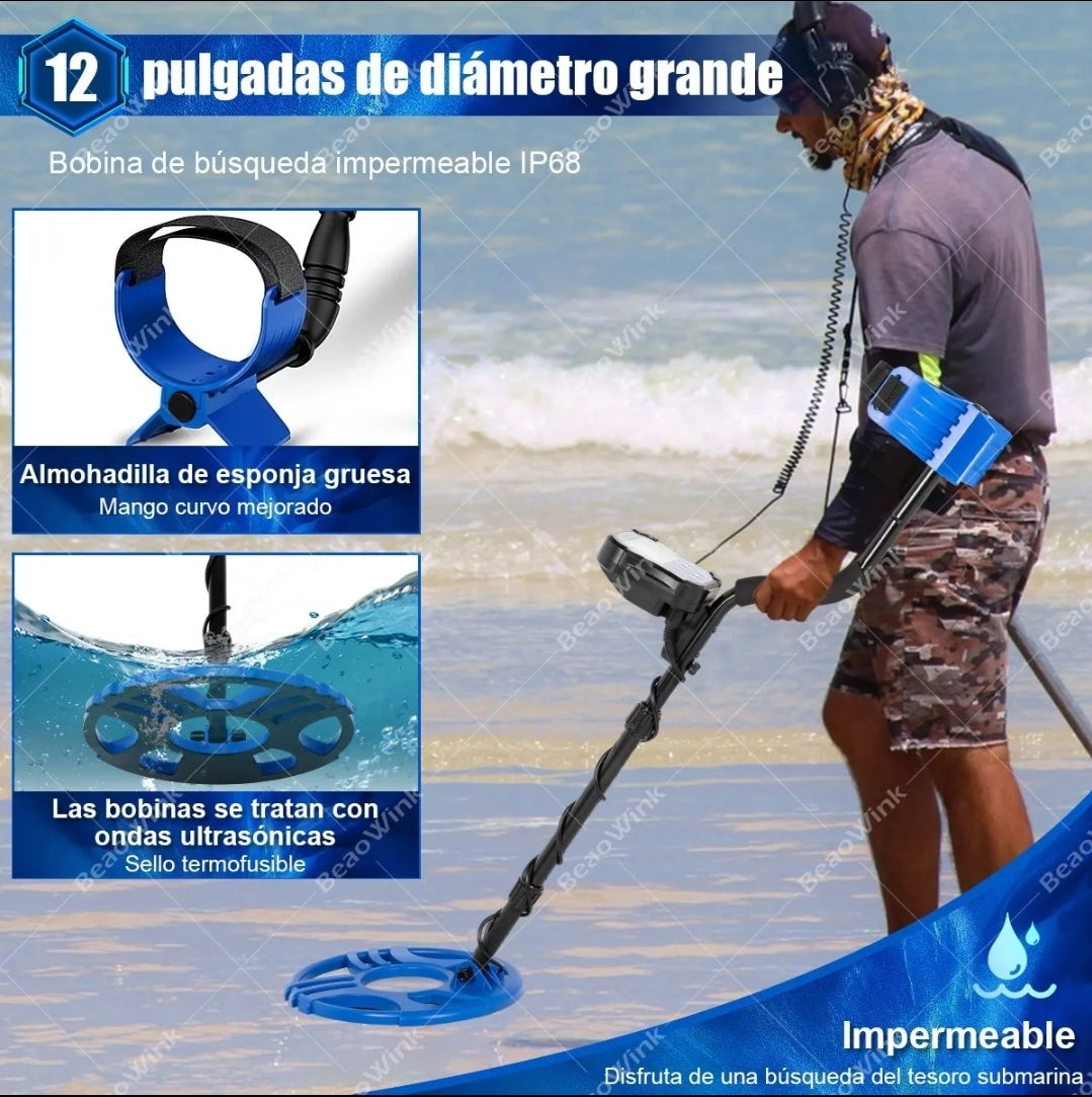 Detector de metales alta precisión 5 modos + pantalla LCD