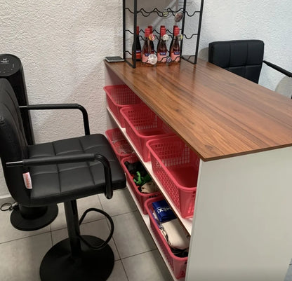 2 Bancos Altos para Barra con Apoyabrazos