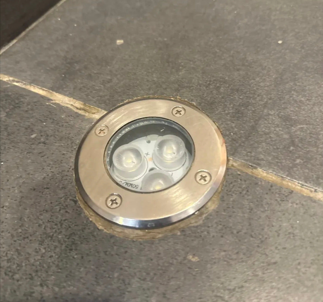 8 Lámparas de piso 3W luz cálida