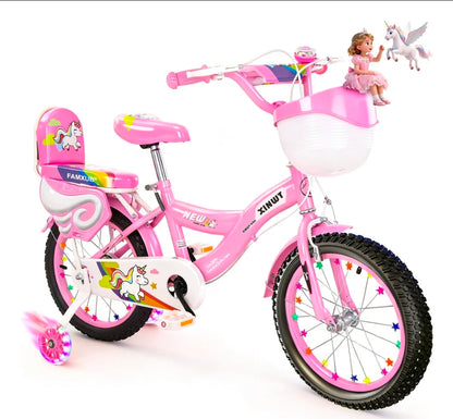 Bicicleta Infantil R16 rosa 4-12 Años Con Ruedas Auxiliares Rgb