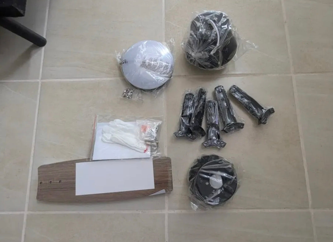 Ventilador De Techo Con Luz Y Mando A Distancia 1.07 M 60hz Negro/Madera