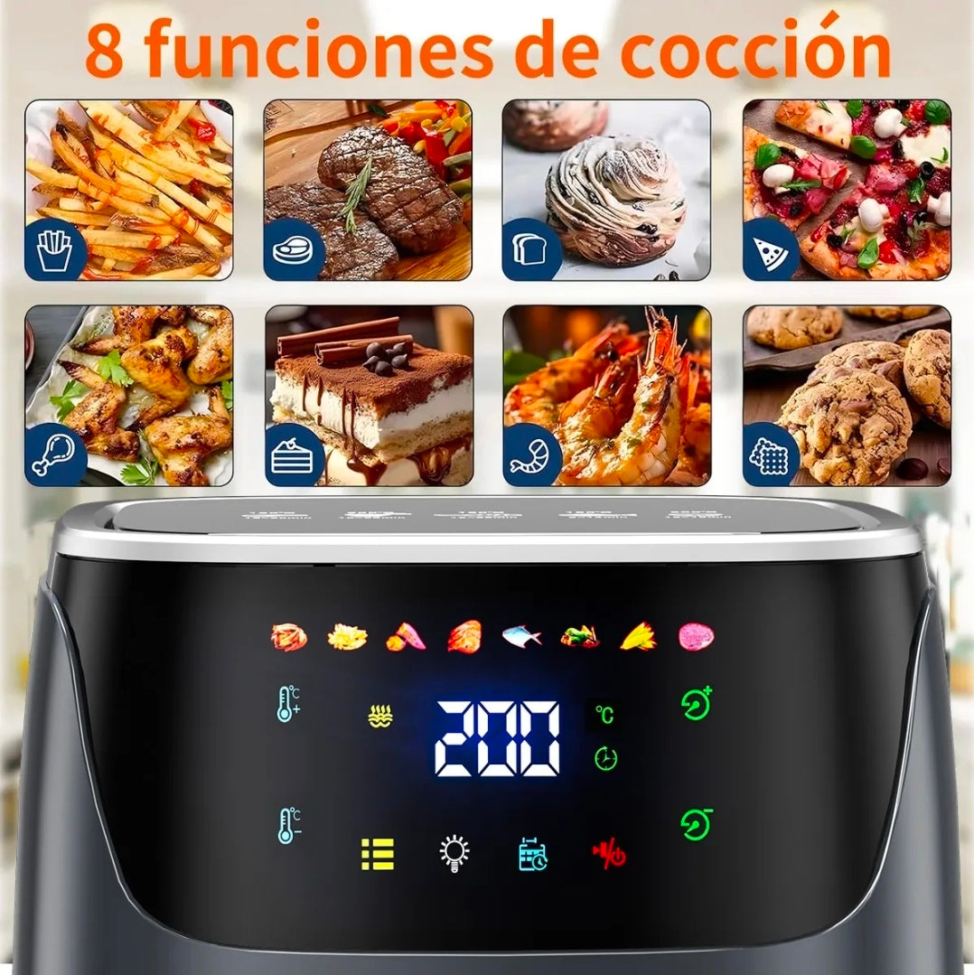 Freidora de Aire Patbrela 8L Digital 1500W Pantalla Táctil