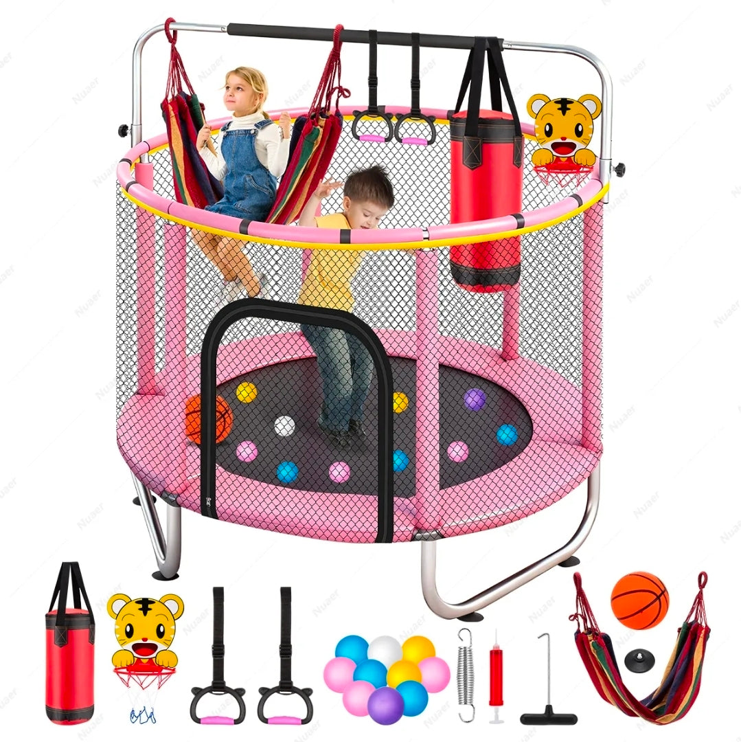 Trampolín infantil 140cm ROSA