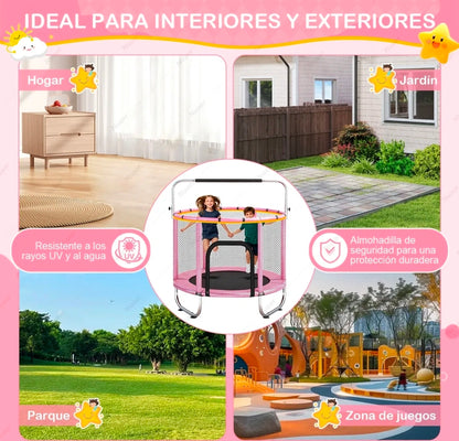 Trampolín infantil 140cm ROSA