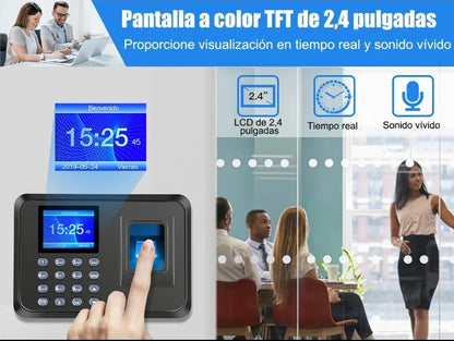 Reloj checador huella biométrica digital