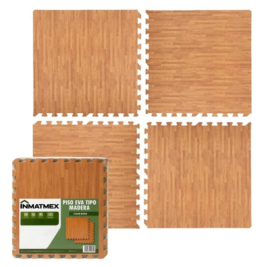 Tapetes 60x60 goma Eva superficie tipo madera