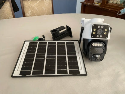 Cámara de Seguridad Solar Ankou 10MP Doble Lente 4K Visión Nocturna