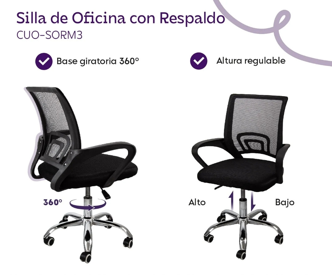 2 Sillas Oficina Ejecutiva Reclinable Ergonómica Escritorio