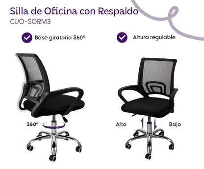 2 Sillas Oficina Ejecutiva Reclinable Ergonómica Escritorio