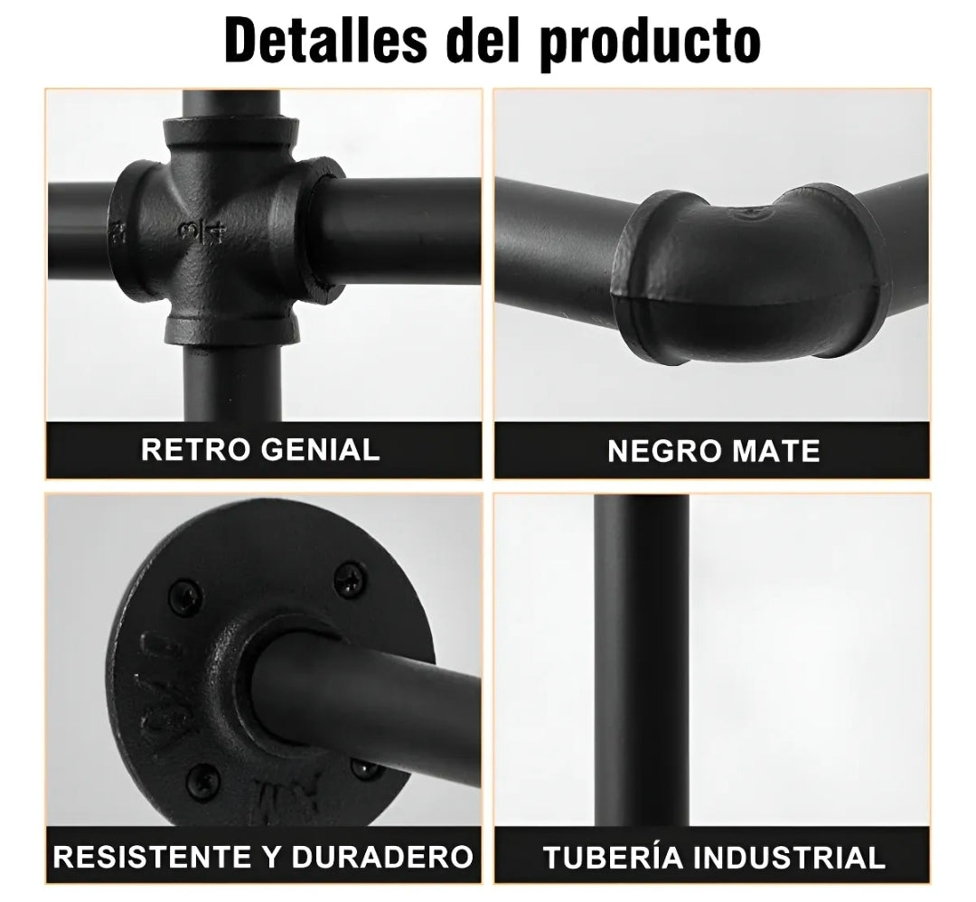 Perchero para pared soporte de metal 100kg