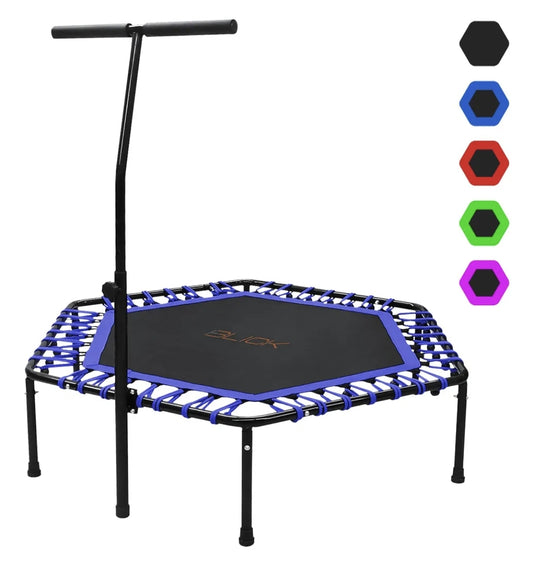 Trampolín Hexagonal Con Barra Soporta 100 Kg