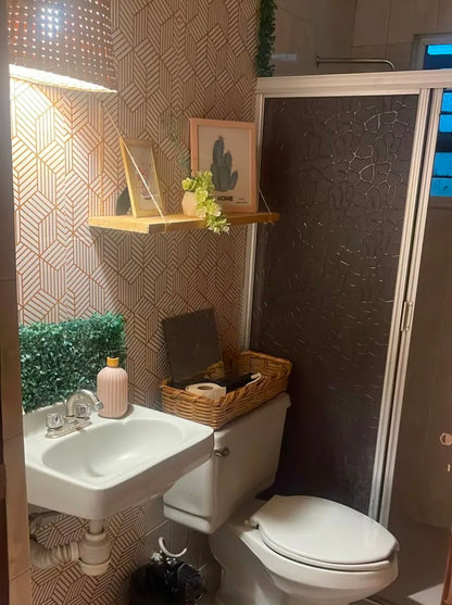 Papel tapiz para pared Oro Hexagonal Autoadhesivo