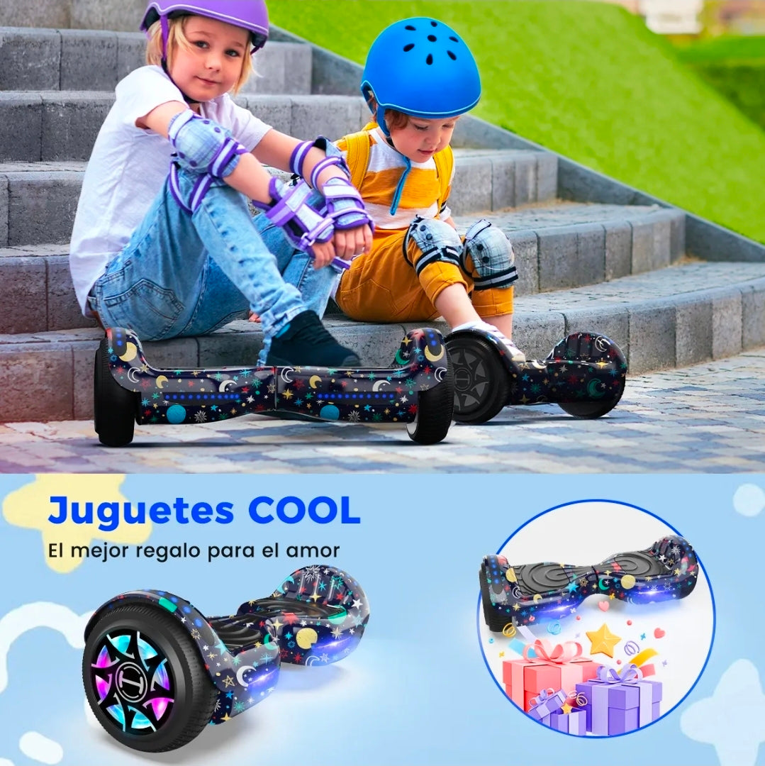 Patín Eléctrico Hoverboard Bluetooth 12km/h 55kg