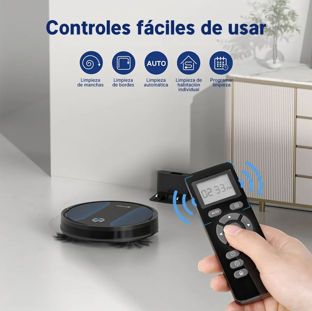 Aspiradora Robot Intelig Con Control Remoto