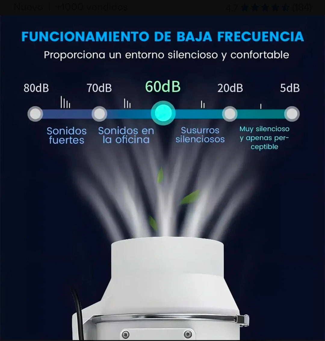 Extractor De Aire Industrial De 6 Pulgadas FOOWEI