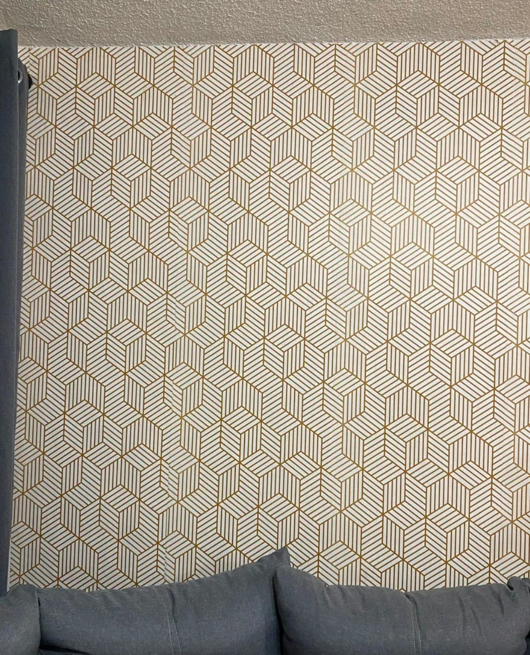 Papel tapiz para pared Oro Hexagonal Autoadhesivo