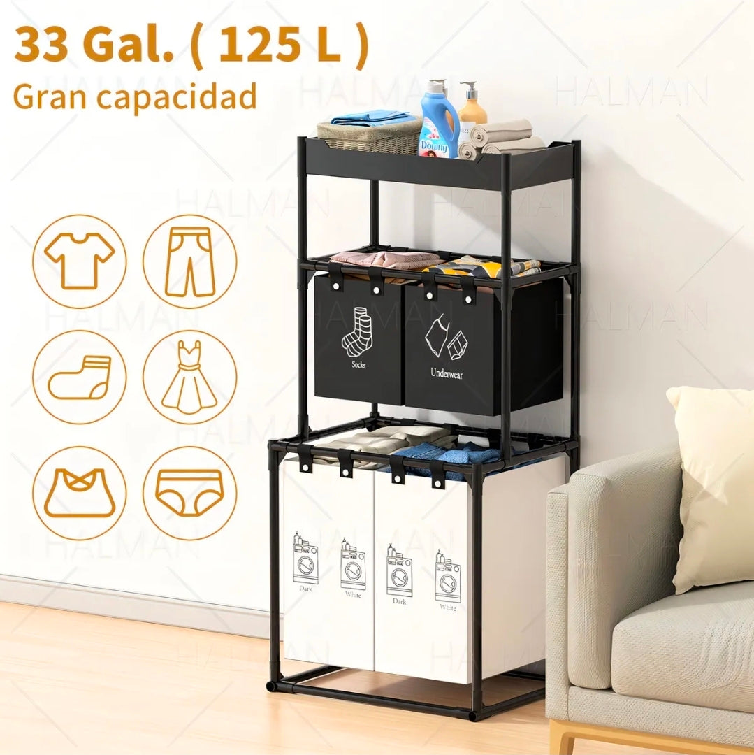 Cesto Ropa Sucia Plegable Portátil 150L