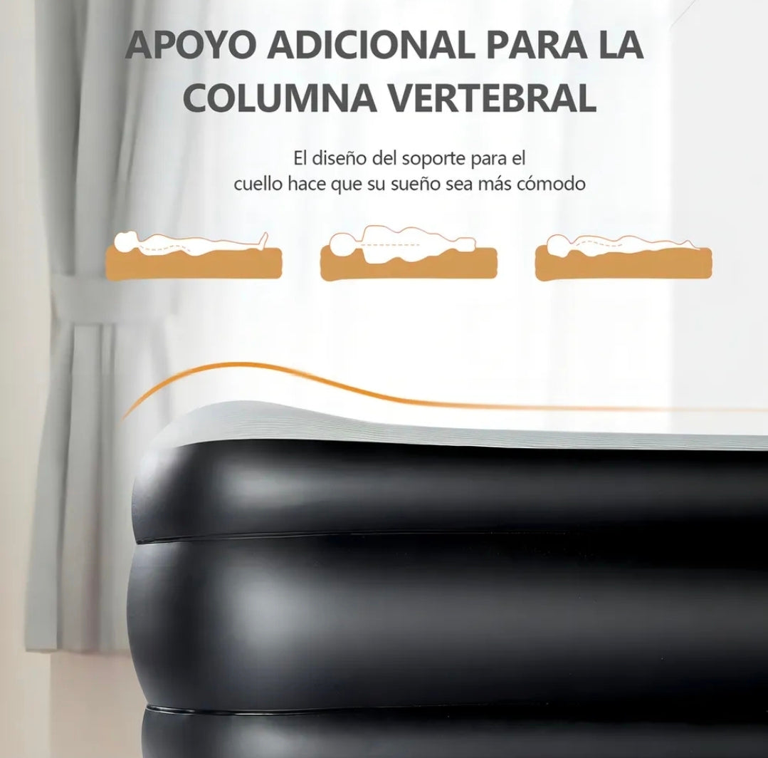 Colchón Inflable Individual Con Bomba Eléctrica