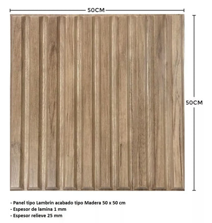 Paneles PVC Lambrín Madera