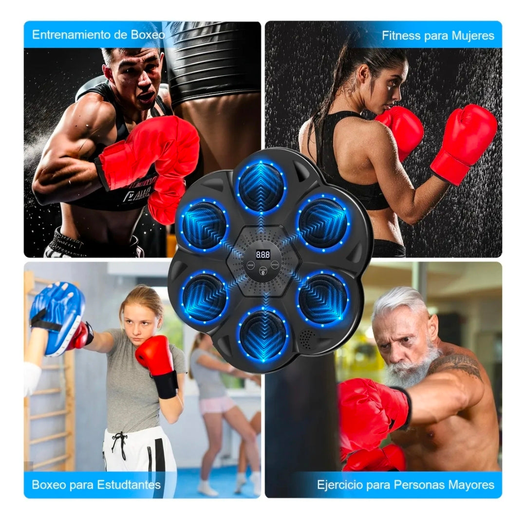 Máquina De Boxeo Musical 18 Velocidades/9 Modos Con 2 Pares Guantes