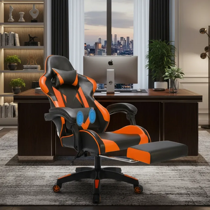 Silla Gamer Reclinable Giratoria Ergonómica Cómoda 2 Masajes