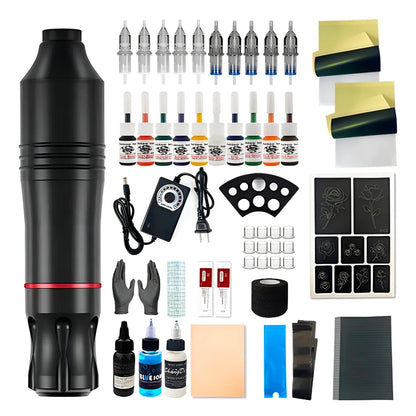 Kit  Para Tatuar Profesional Con 12 Tintas