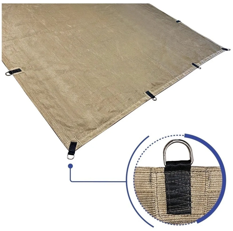 Malla Sombra 1x1 Mts 90% Reforzada Argollas