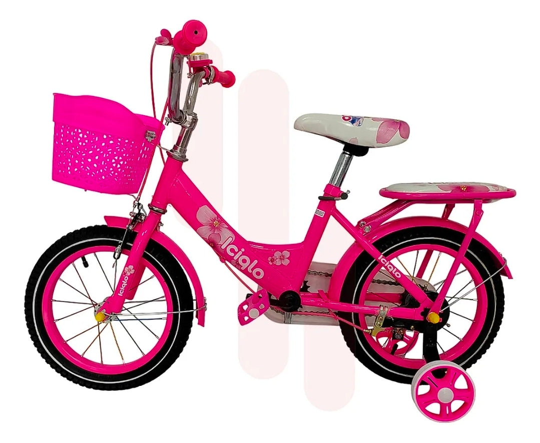 Bicicleta Infantil R-14 Niñas Con Canastilla