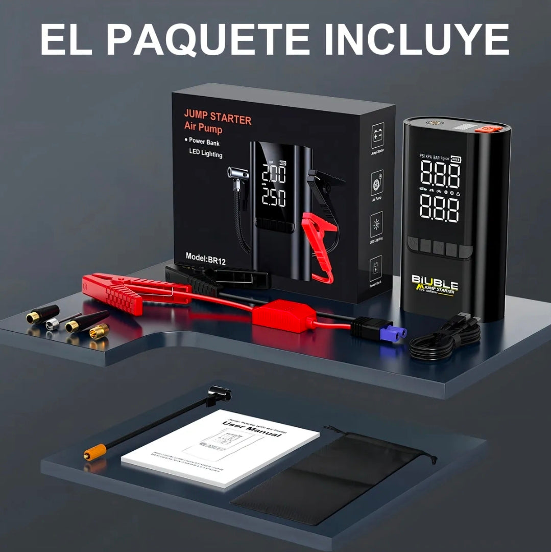 Arrancador De Batería De Auto 8500a Con Inflador Br12