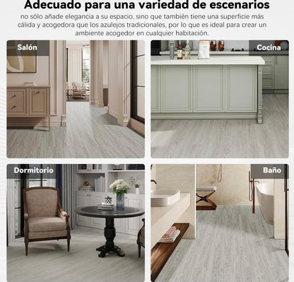 Duela vinilica 36 piezas de 45x15cm rendimiento 2.43m²