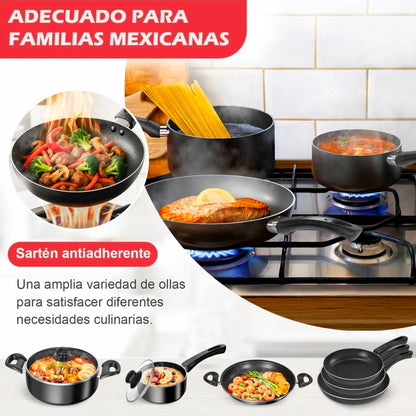 Batería de cocina Aluminio Antiadherente 22 piezas