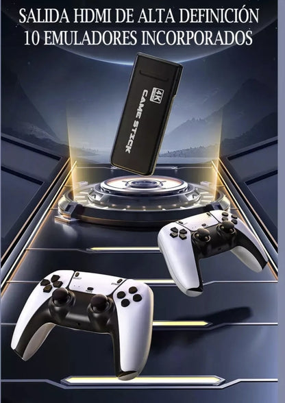 Video Juego Gamer Stick 4k M8pro Para Televisión Con 2 Controles