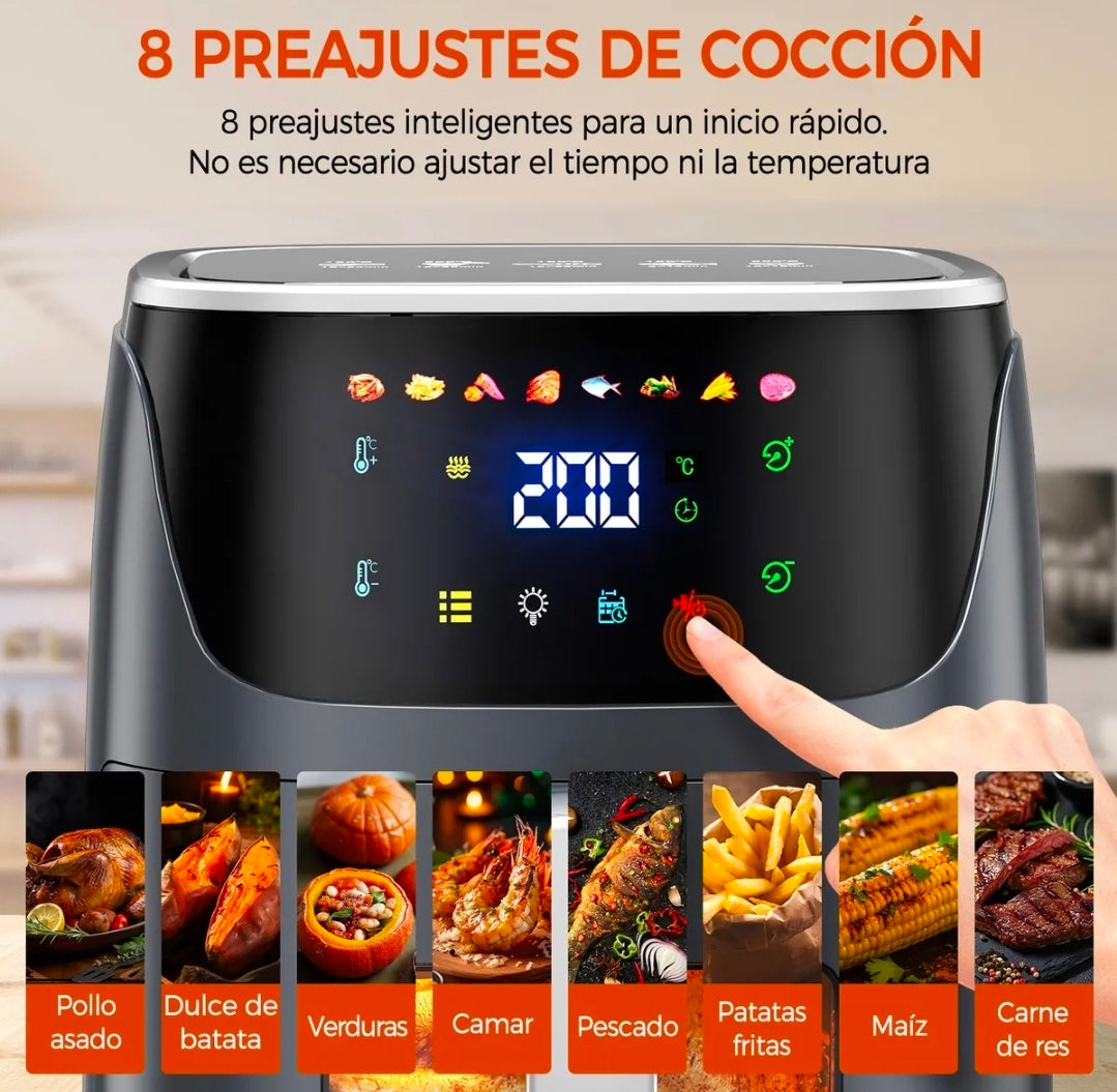 Freidora de Aire Patbrela 8L Digital 1500W Pantalla Táctil