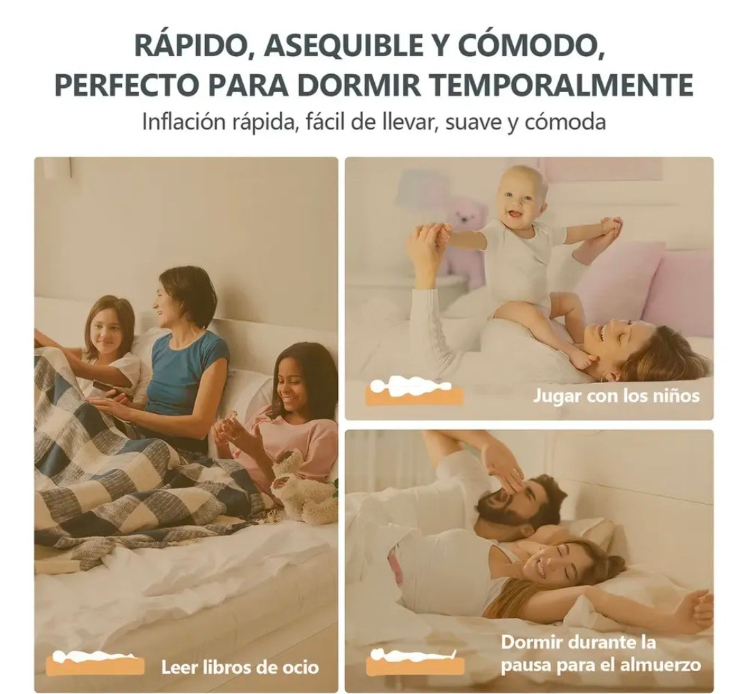 Colchón Inflable Individual Con Bomba Eléctrica