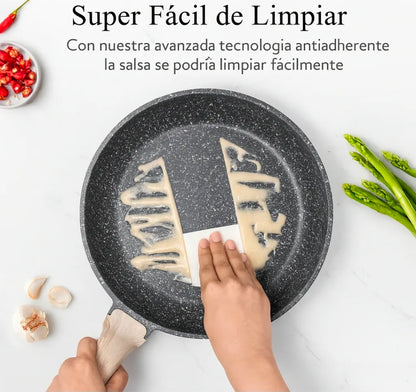 Batería de cocina antiadherente 12pz