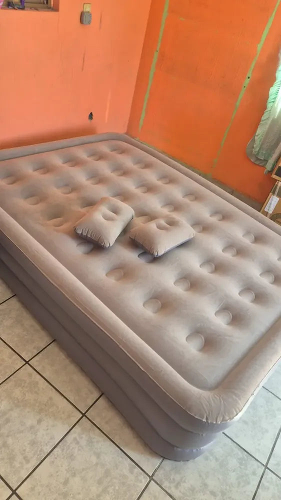 Colchón Inflable Queen Size +2almohada+bomba Aire 200x150x40