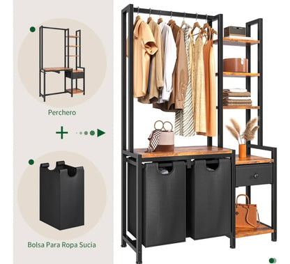 Closet ropero con cesto
