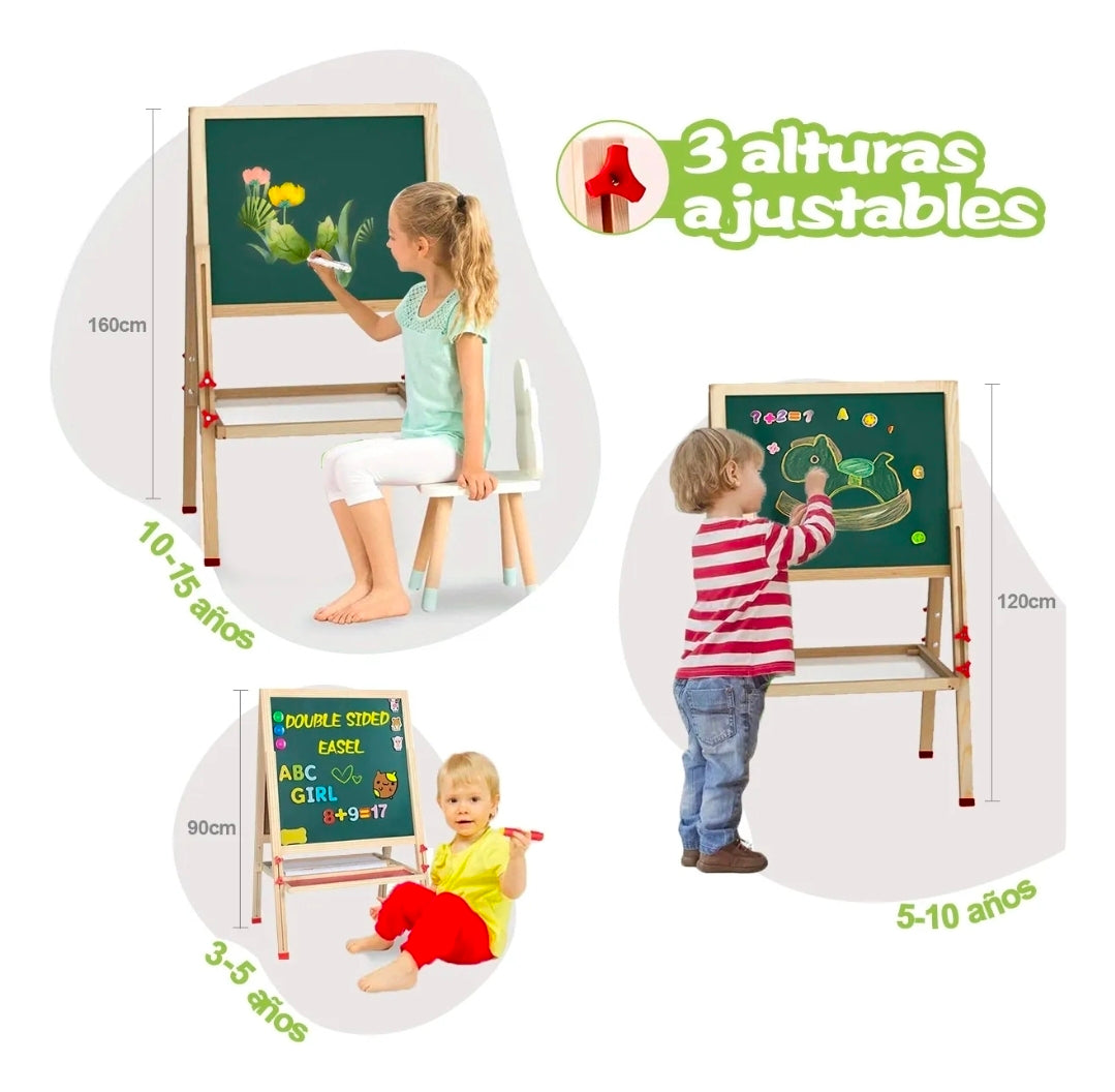 Caballete magnético infantil pizarrón para niños