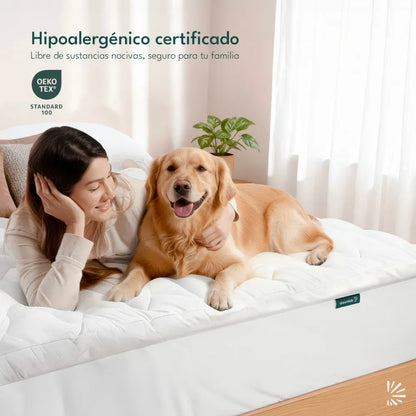 Dreamlab Cubre Colchón De Premier Extra Relleno De Microfibras Recubiertas En Gel