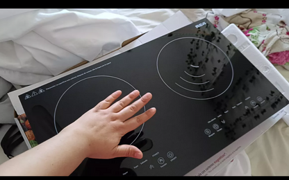 Parrilla doble de inducción cristal templado