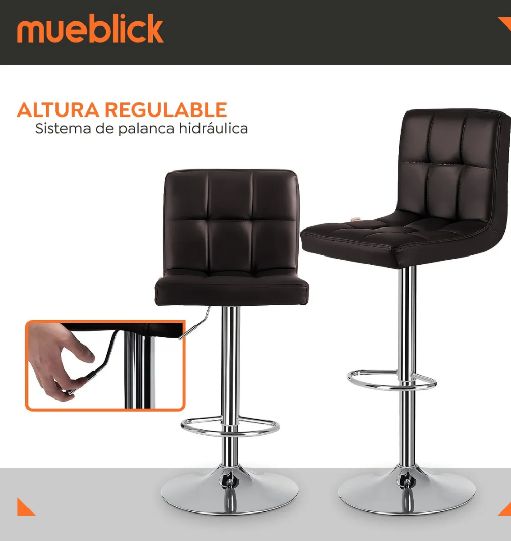 SET DE 4 BANCOS CUADRADOS PARA BARRA