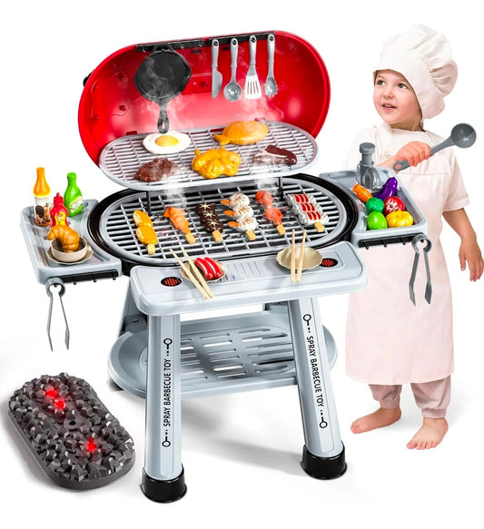 Parrilla de juguete para niños con luz y sonido