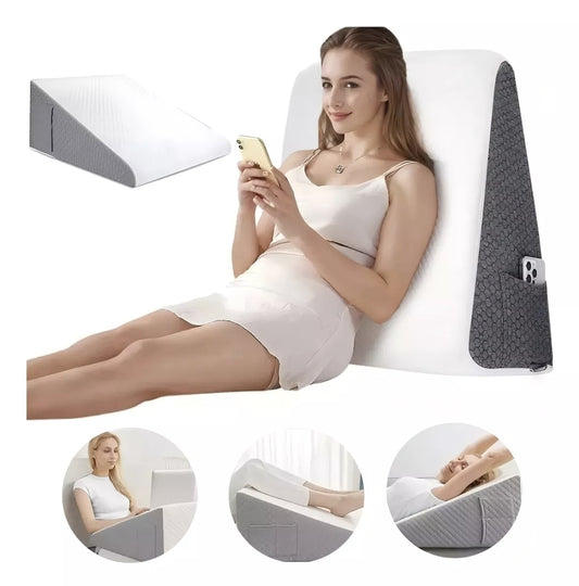 Almohada Cojin Antireflujo Tipo Cuña Respaldo Grande Adulto
