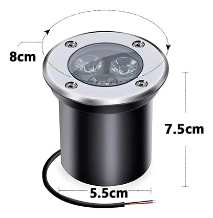 8 Lámparas de piso 3W luz cálida