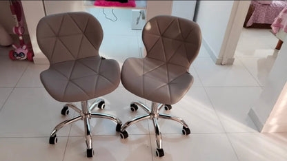 2 sillas de escritorio moderna cromada